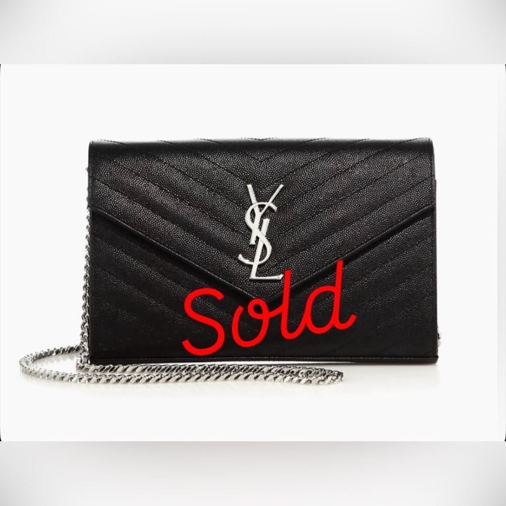 Saint Laurent Black Quilted Leather Chain Bag